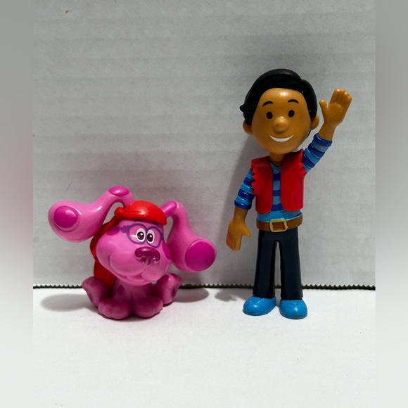 Blues's Clues 2021 Viacom Assorted Figures PVC Plastic Josh & Magenta - Picture 1 of 7